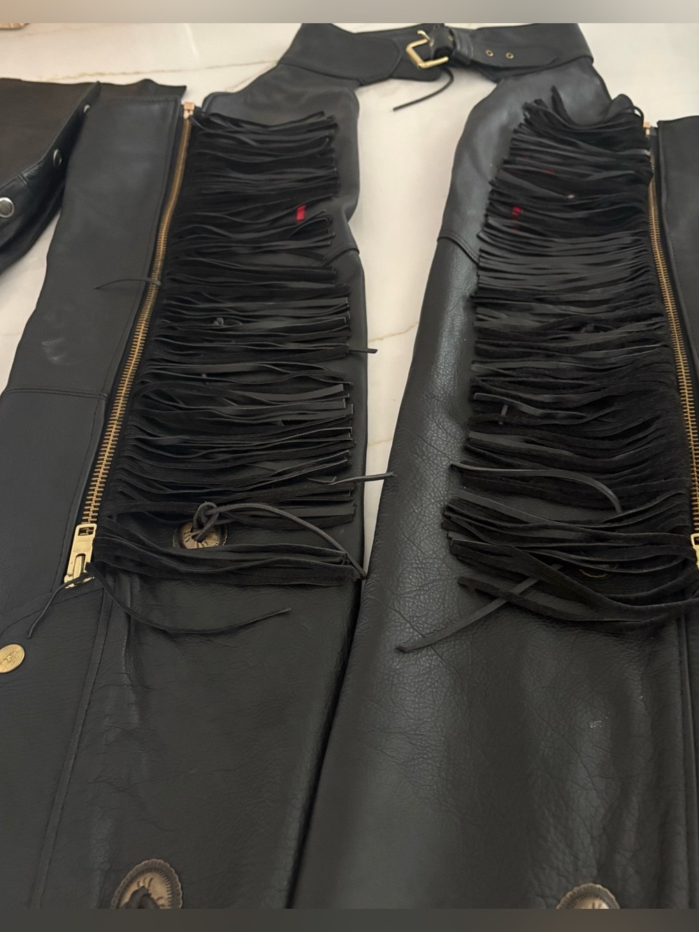Chaps with fringe size M